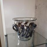 Decorated blown glass champagne bucket