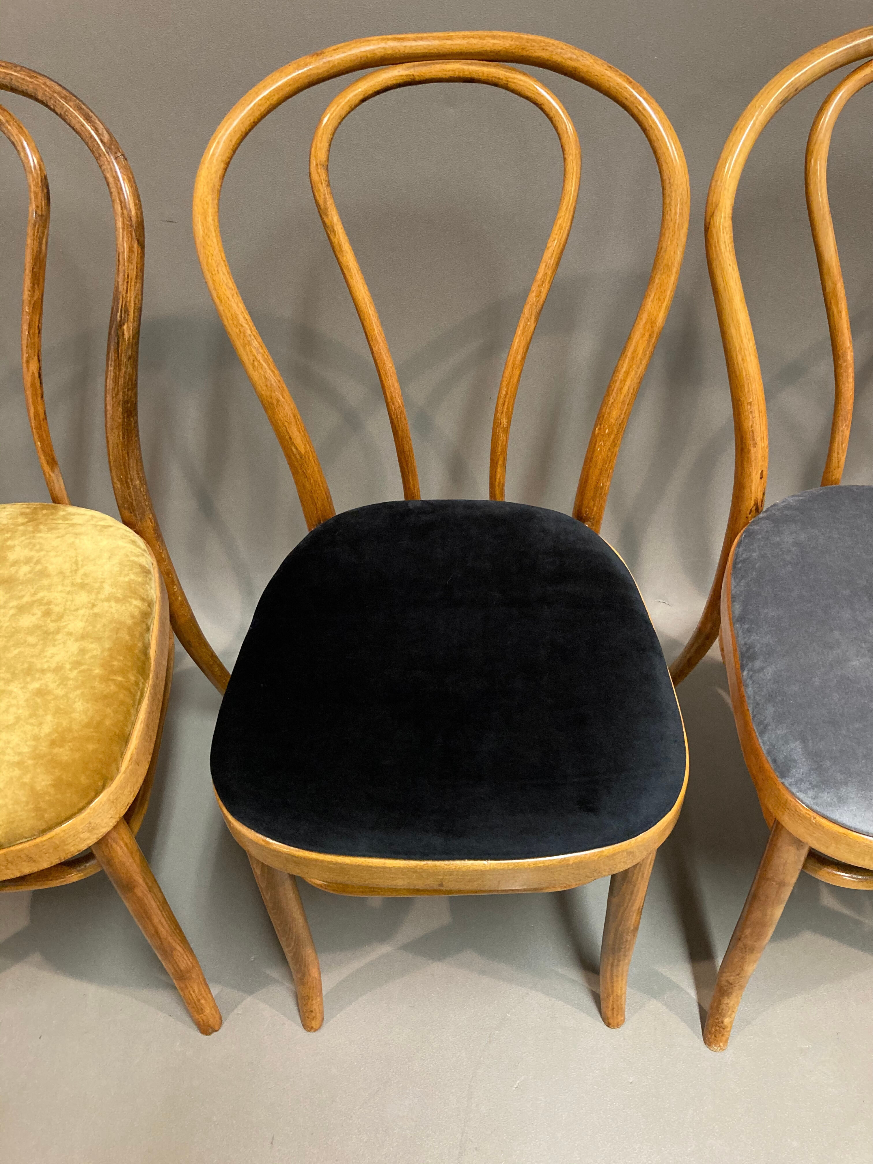 Set of 8 bistro chairs 1950