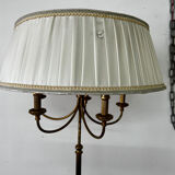 Lampadaire tripode en laiton vintage