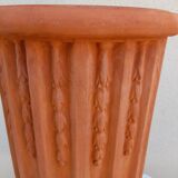 Antique fluted terracotta column or pedestal