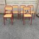 Set of 6 Adult size Mullca school chairs from the 80s