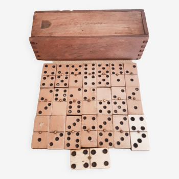 Old wooden domino game