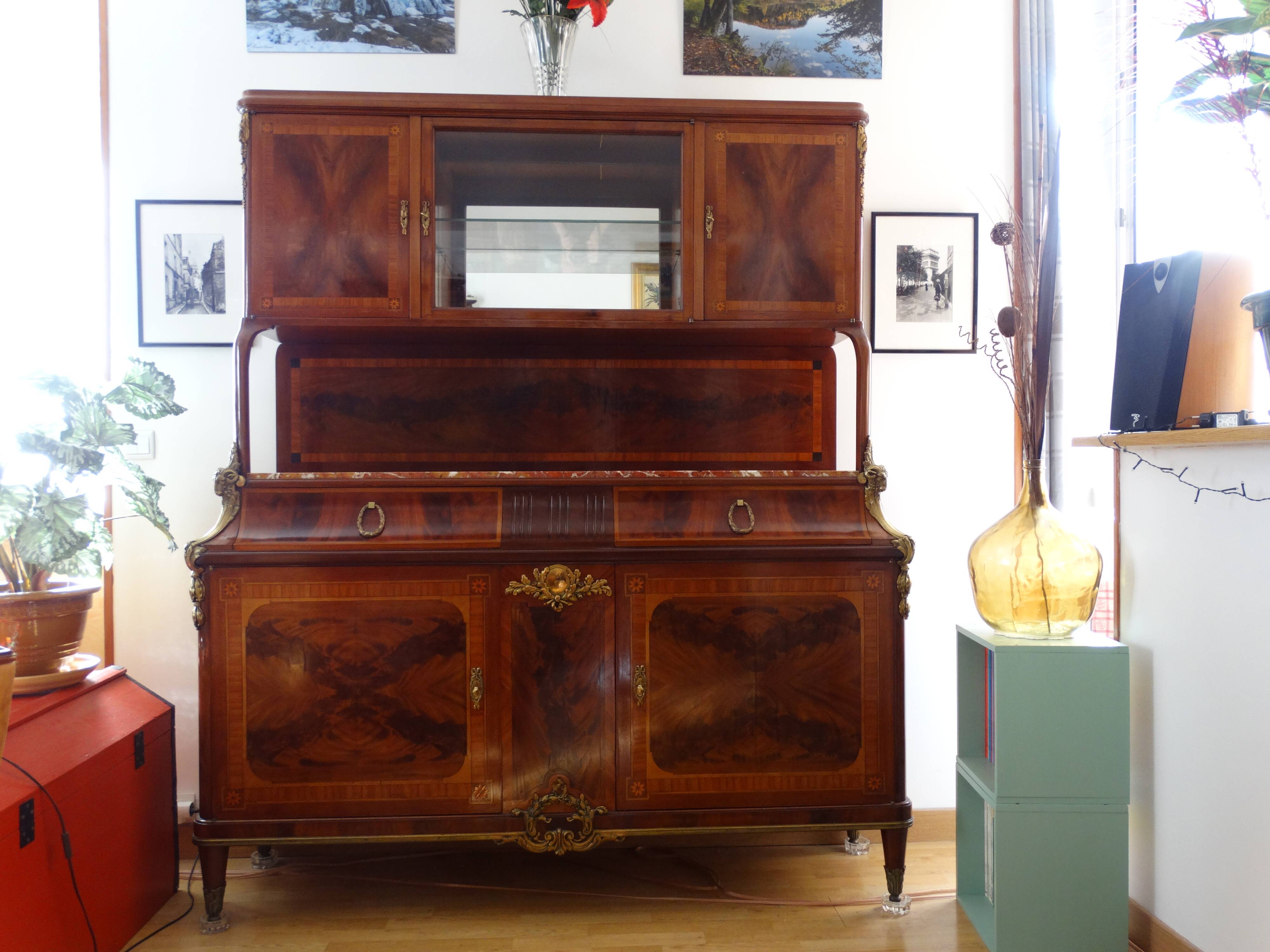 Buffet two-body wood and bronze mistake 19th century