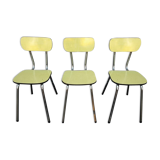 Trio yellow formica chairs