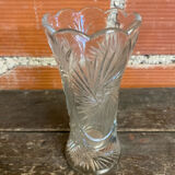 Vintage 1970s Moulded Glass Vase Made in Germany