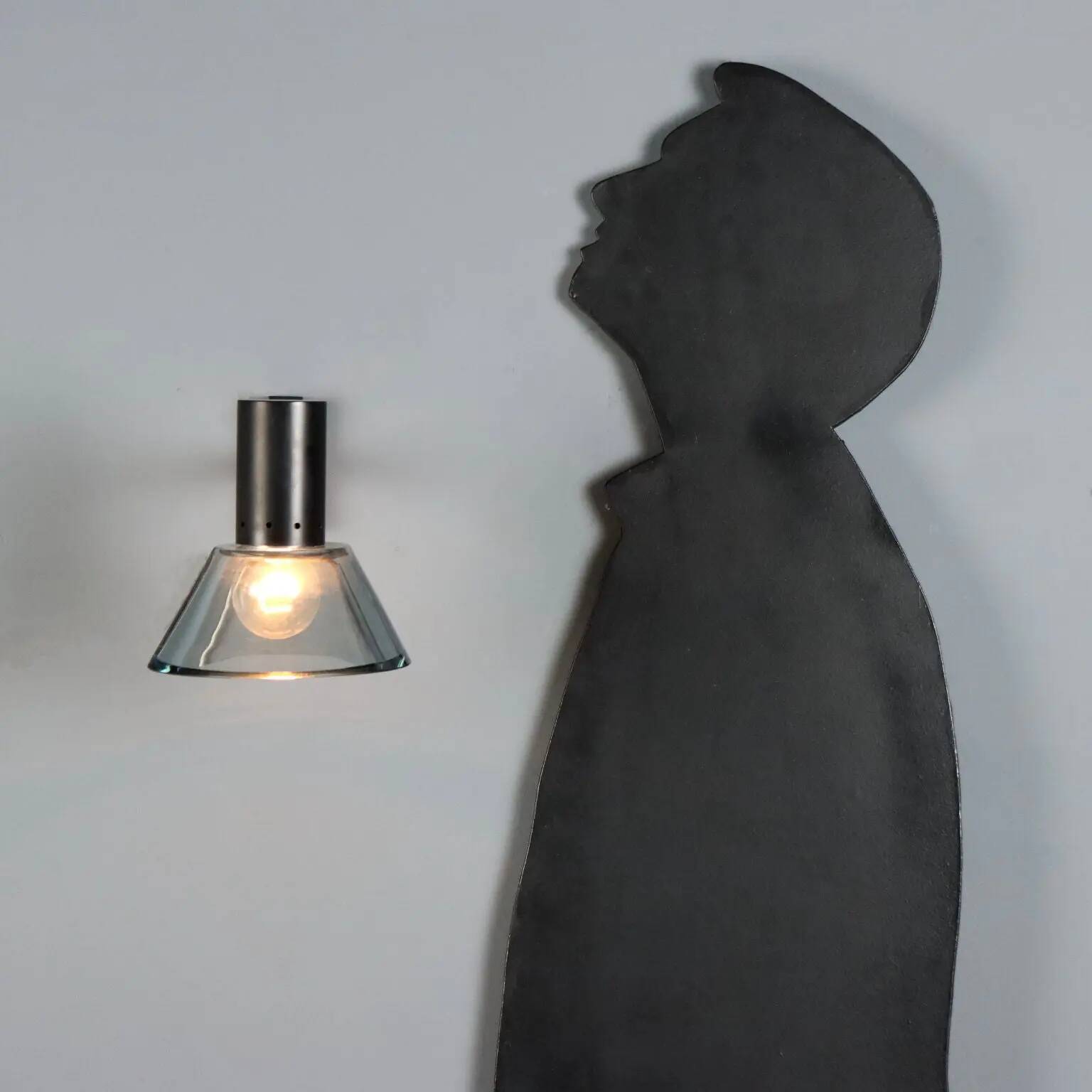 Vintage Murano glass wall sconces, Italian design, 20th century.