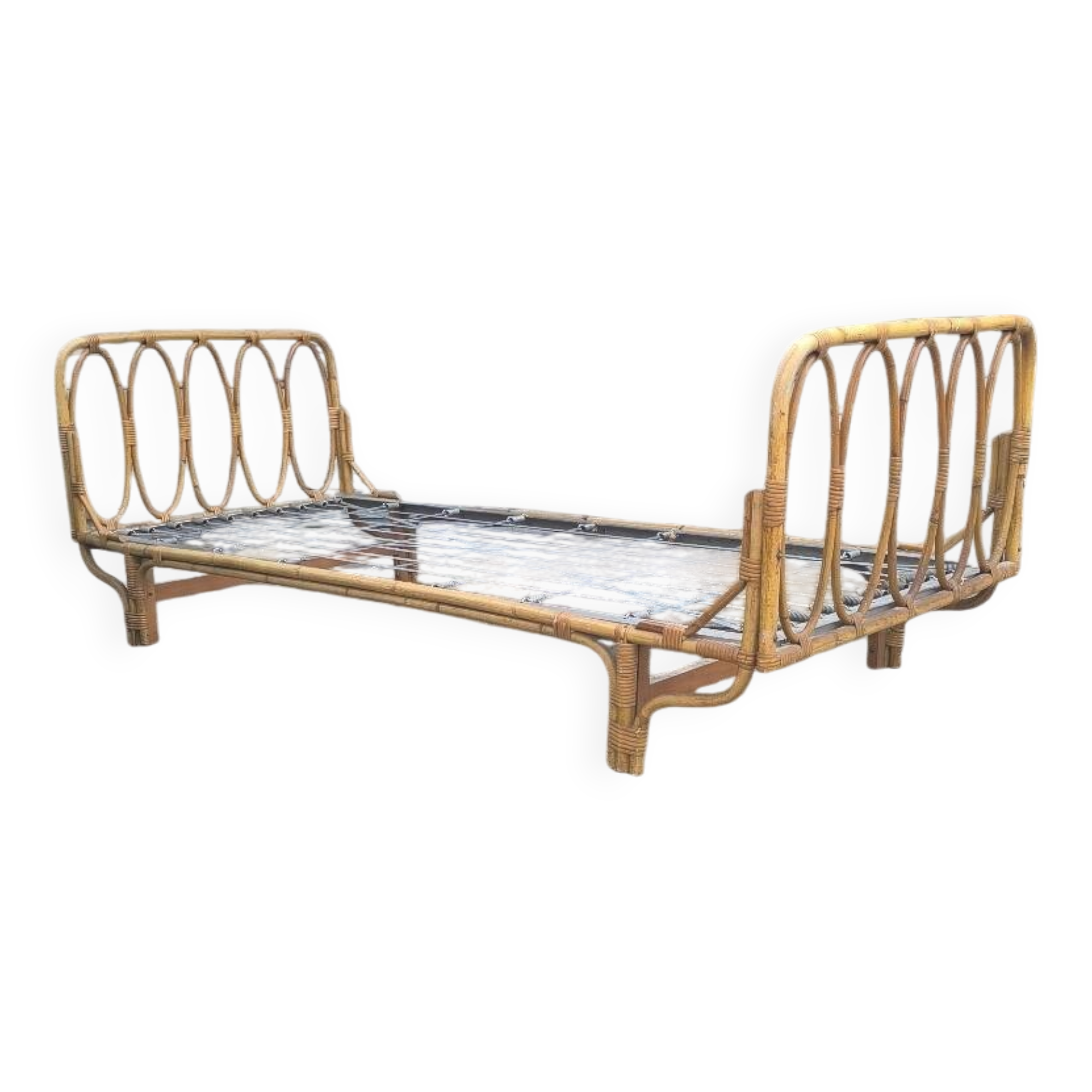 1950s rattan bed