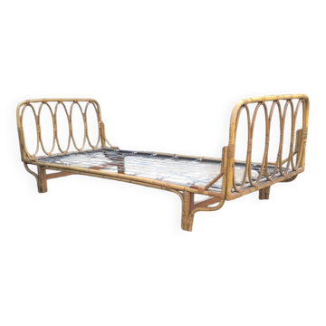 1950s rattan bed