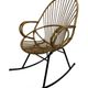 Vintage Dirk van Sliedregt Rohe Noordwolde rattan rocking chair