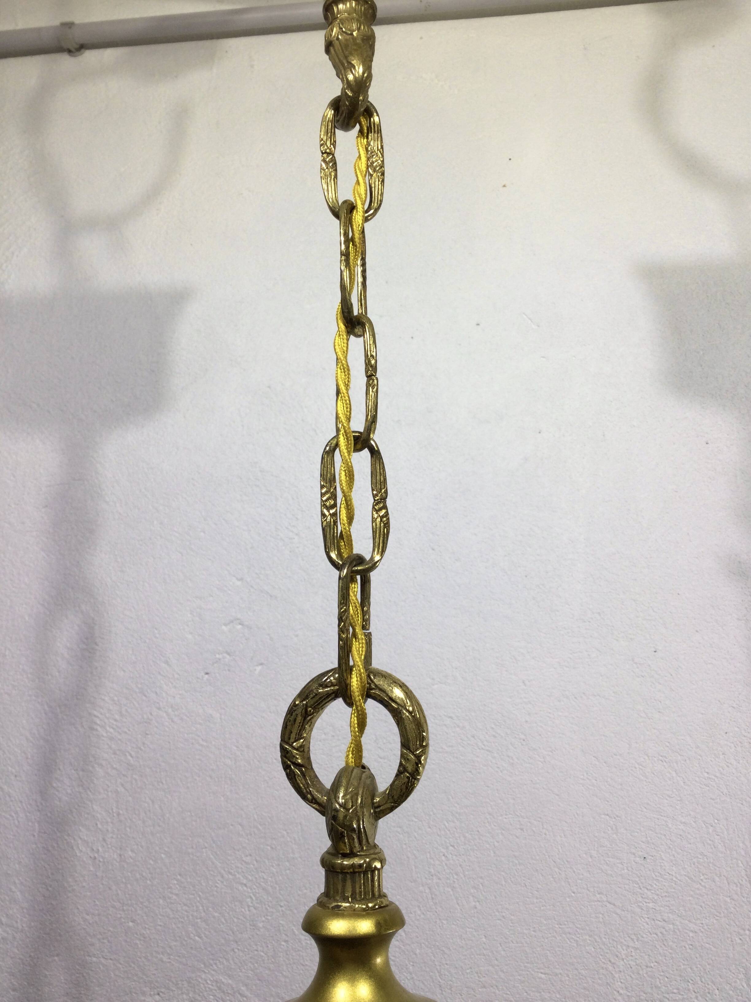 Louis XVI Bronze Chandelier 5 Lights