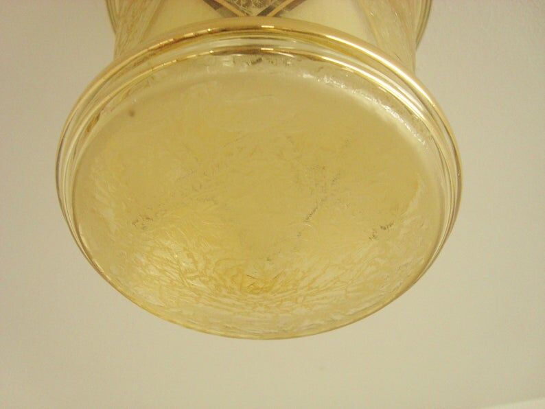 Ancient lantern of the 50s golden glass