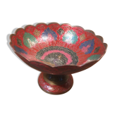 Coupe en laiton motifs paons