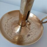 Brass candle holder, cellar rat