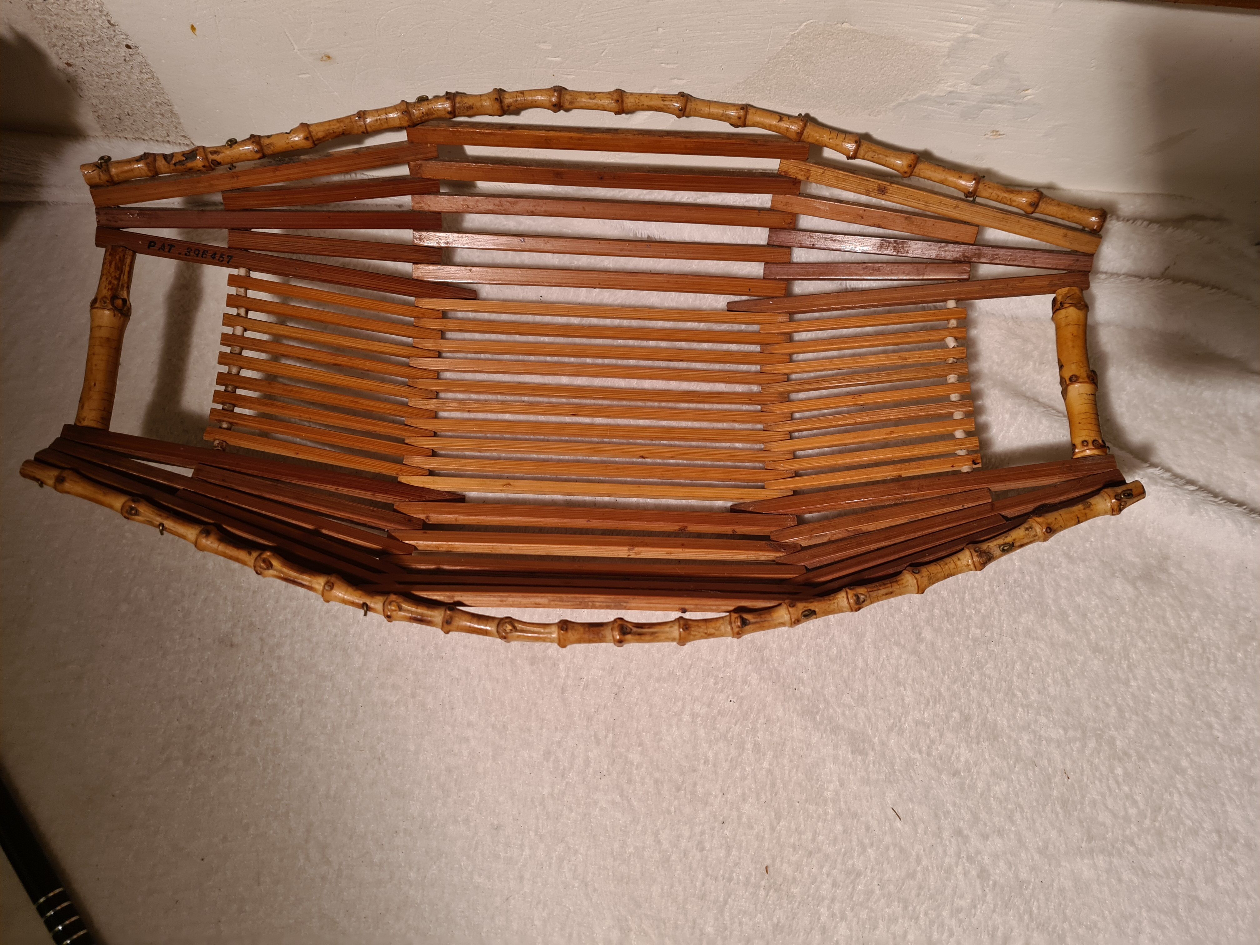 Wooden and bamboo basket