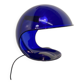 Lampe de Table Moderne Space Age Blue Foglia 634 Martinelli, par Elio Martinelli pour Martinelli Luce, 1969