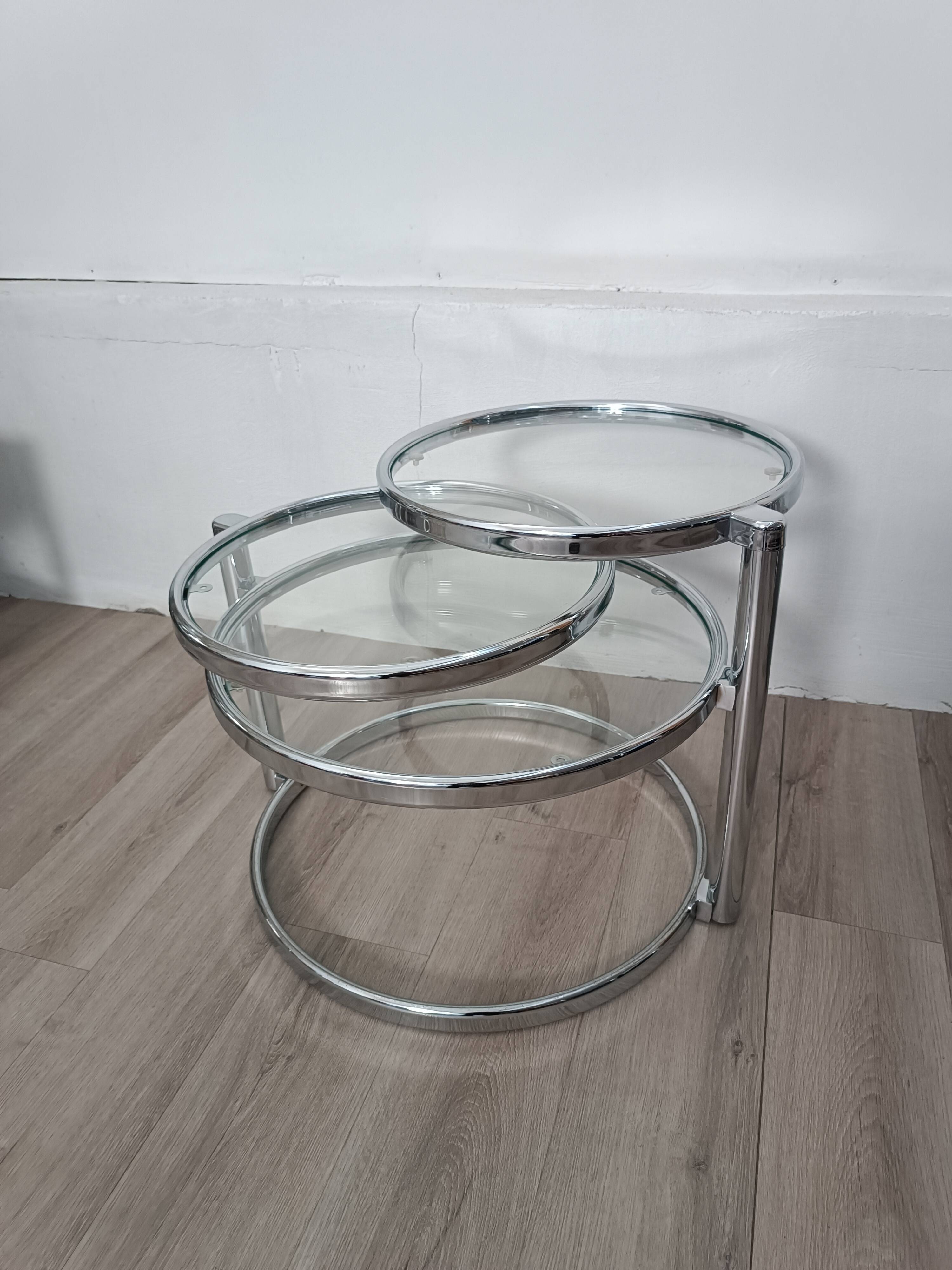 Table d'appoint plateaux pivotants 1980