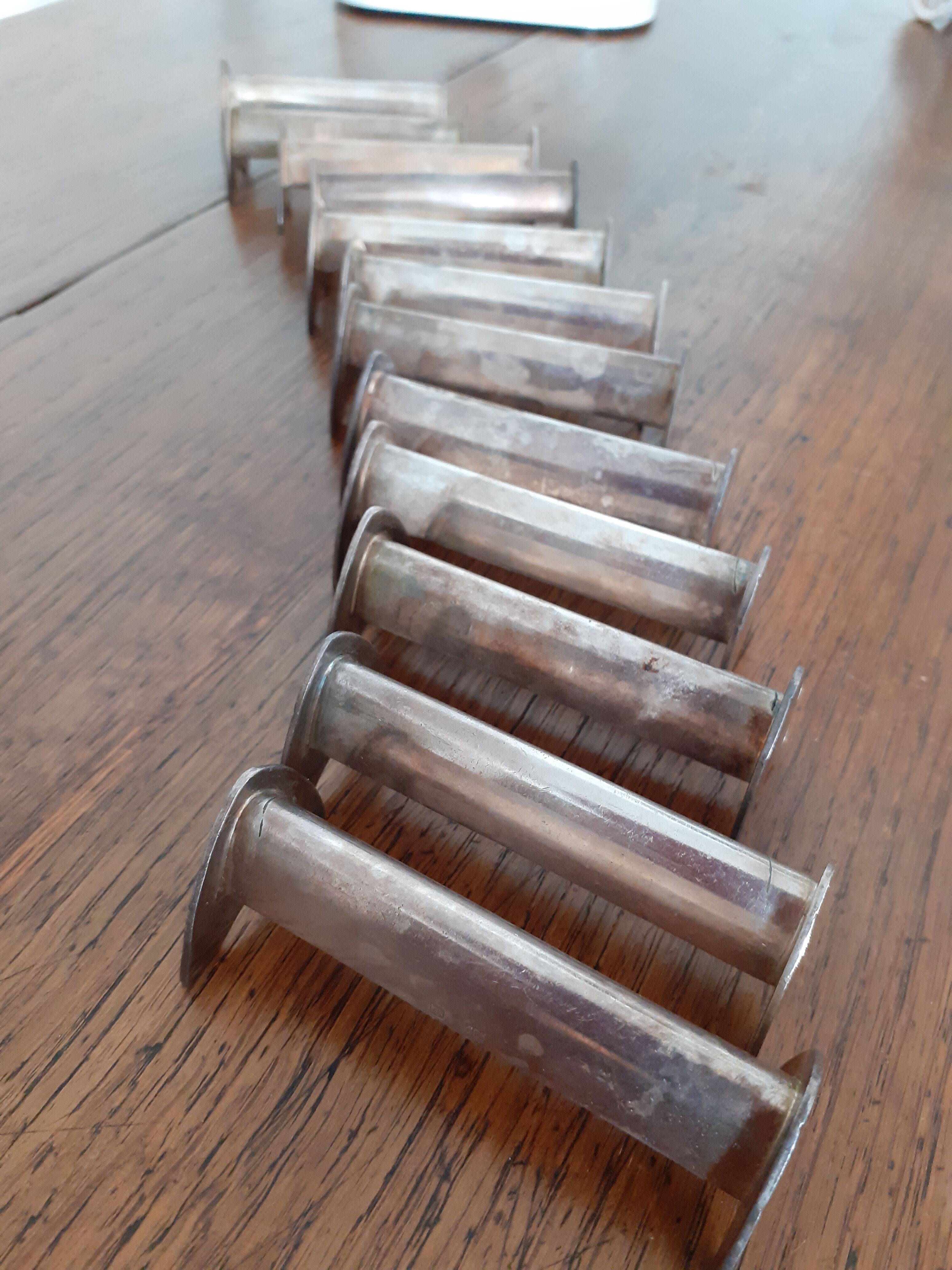 Silver metal knife holder