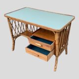Vintage rattan desk 1960