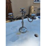 Pair of silver-plated candelabra