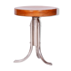 Restored Bauhaus Stool, Mücke Melder, Beech, Chrome-Plated Steel, Czechia, 1930s
