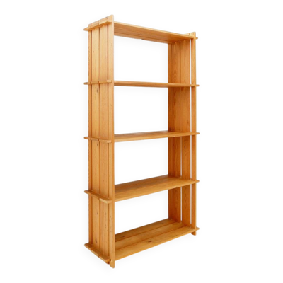 Étagère vintage en pin dans le style de Maison Regain, années 1980
