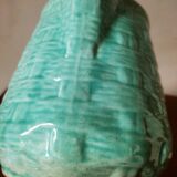 Light blue slip pitcher by Digoin