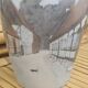 Vase vintage en porcelaine Bing & Grondahl décor vieux Arrhus au chat noir - Danemark années 70