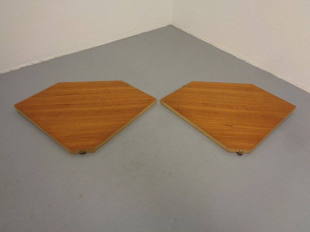 Swedish Teak Corner Shelf by Kajsa and Nils Nisse Strinning for String, 1950s
