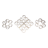 Trivet with Two Gallia Bottle Coasters for Christofle