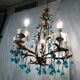 Chandelier with pearl grapevines