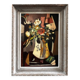 Cubist bouquet painting