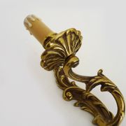 Vintage wall sconce in bronze or brass, acanthus leaf design. 1960s.