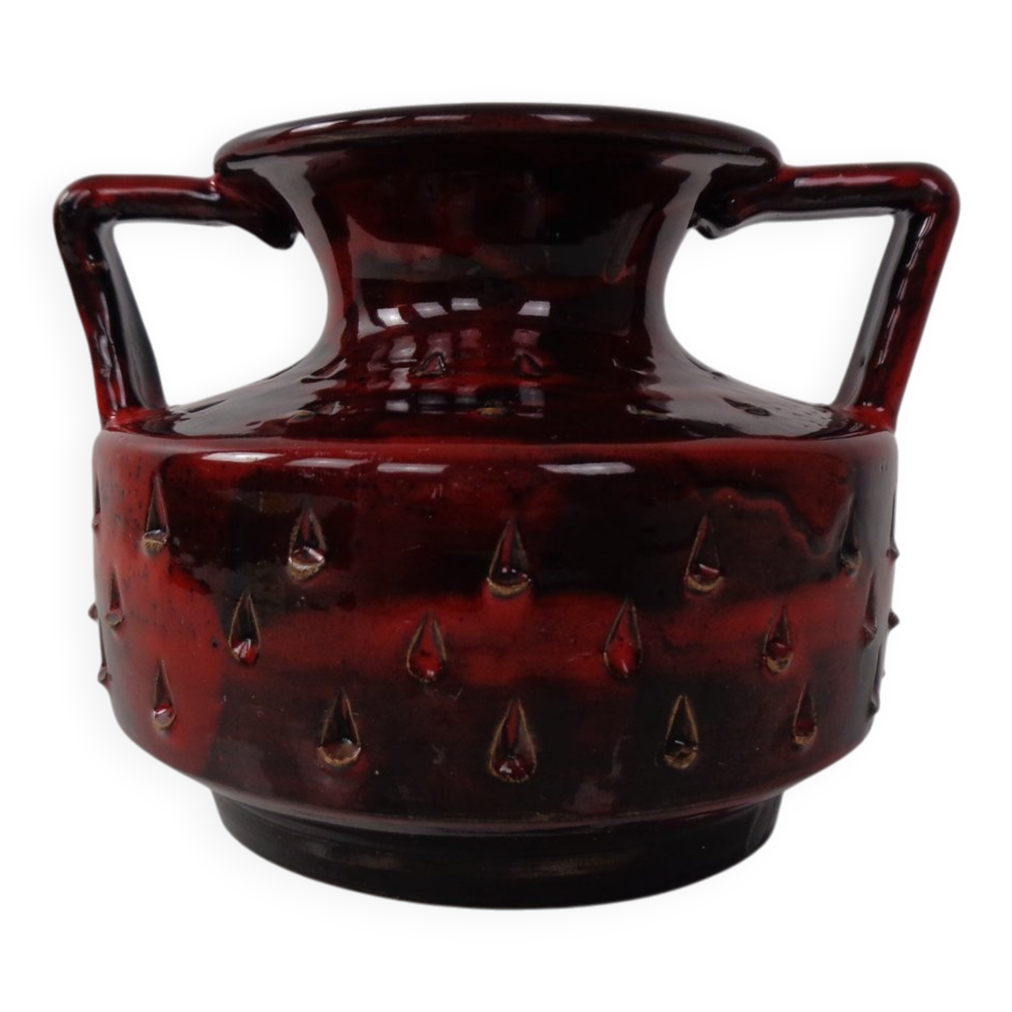 Italian Strawberry Ceramic Vase by Fratelli Fanciullacci for Bitossi, 1960s