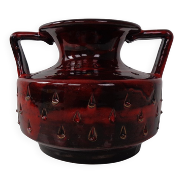 Italian Strawberry Ceramic Vase by Fratelli Fanciullacci for Bitossi, 1960s
