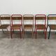 5 industrial style metal chairs, vintage
