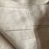 Linen canvas trousseau reserve sheet Le Bon Marché 1960