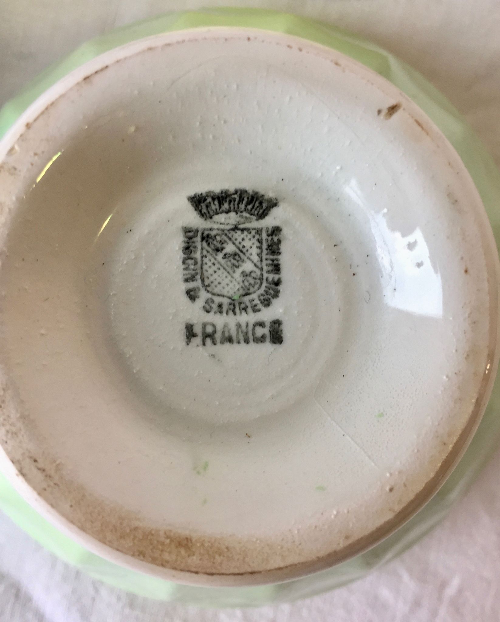 Lot of 4 bowls of Sarreguemines 1950s
