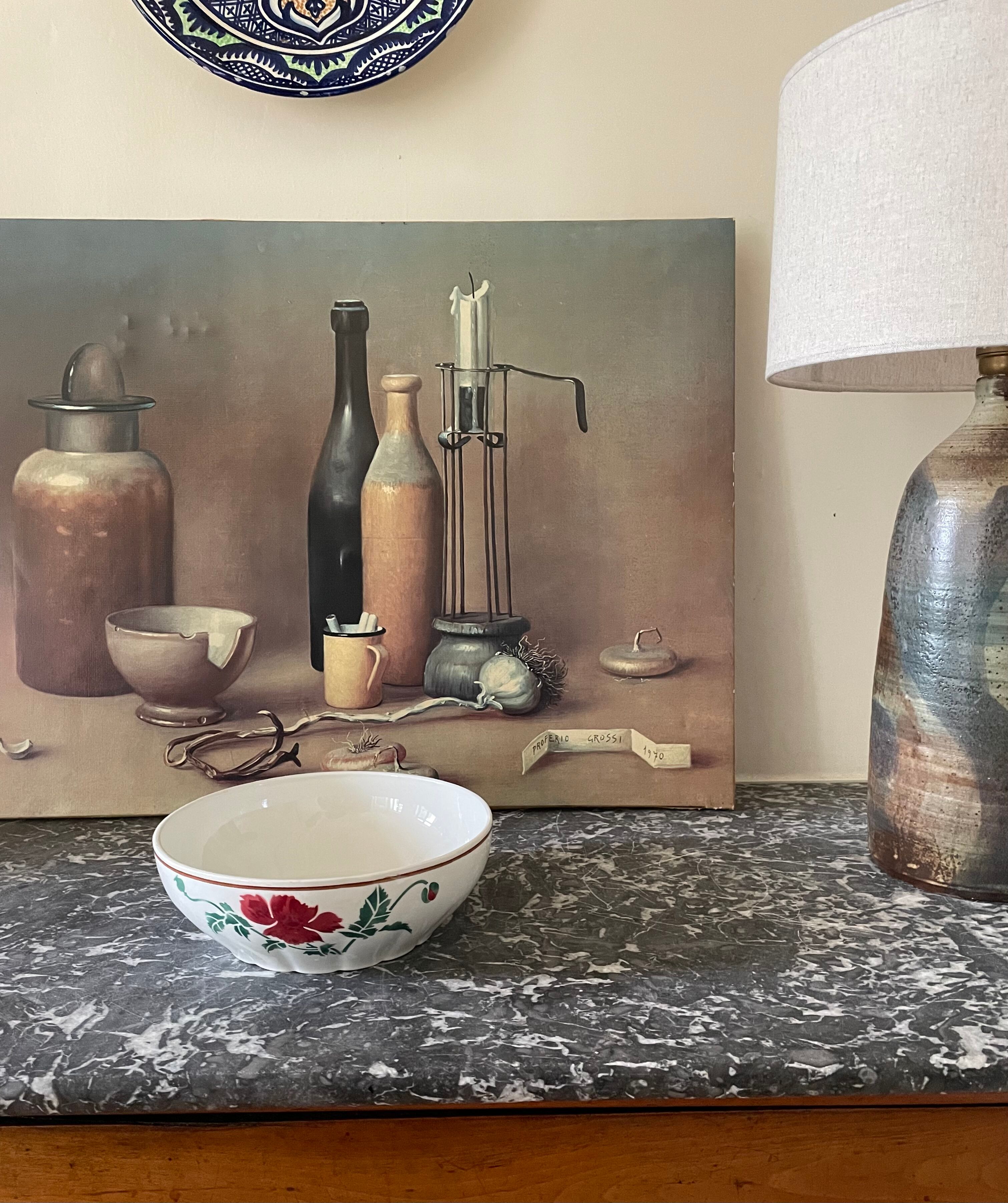 Hollow dish HBCM, Montereau, France" diam 21 cm