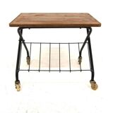 Teak and metal side table, Sweden, 1950s