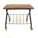 Table d'appoint en teck et en métal, Suède, 1950