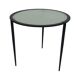 Vintage side table 80s metal and glass