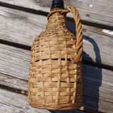 High wicker bottle