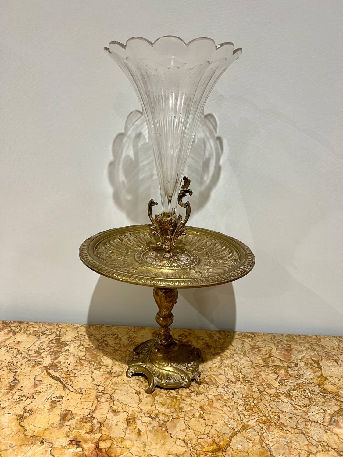 Bronze and crystal centerpiece