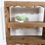 Scalloped frieze wall shelf