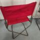 Lot 4 Renolux camping armchairs folding iron and red fabric
