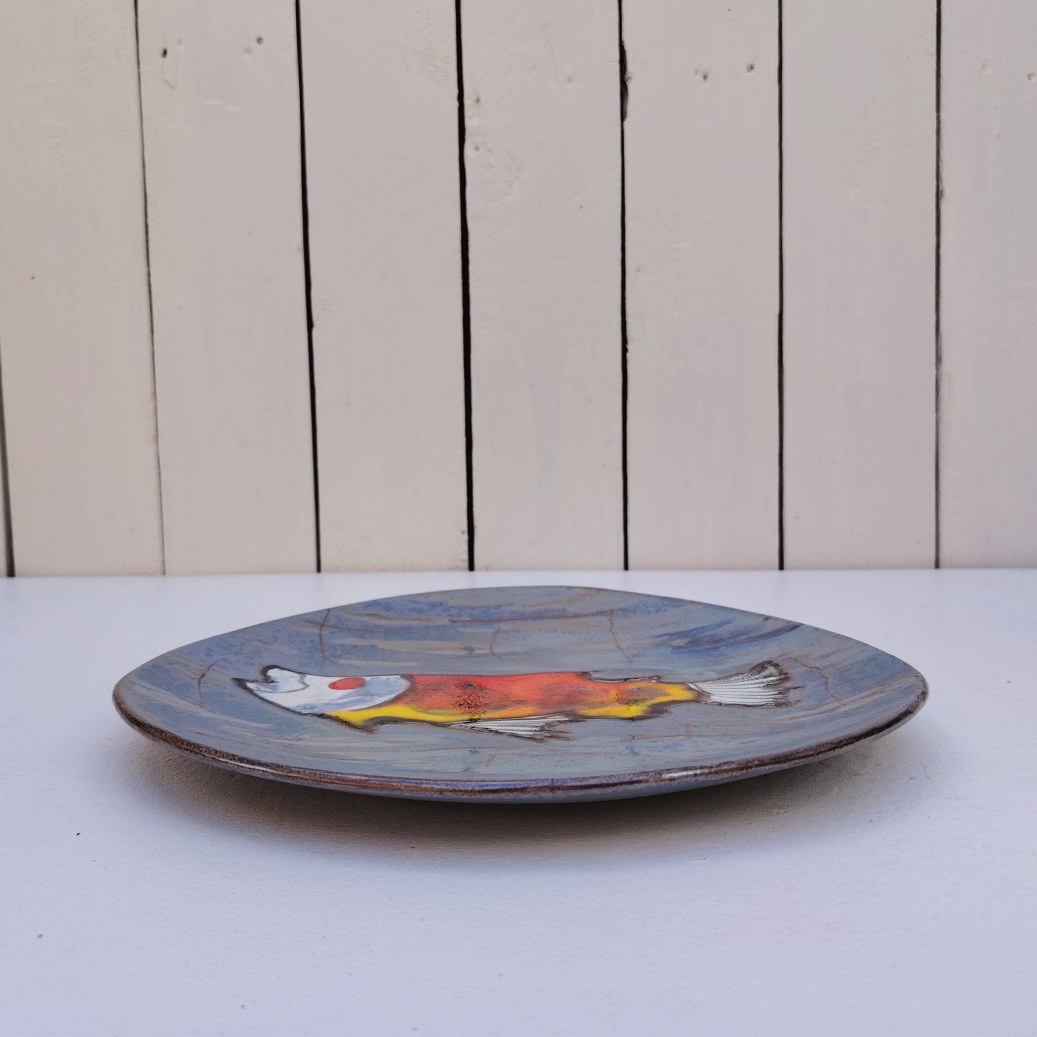 Fish service, Niderviller earthenware, vintage