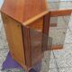 Showcase furniture, signed Ernest Ménard, Cherry, 4 glass shelving doors, Diamond shape