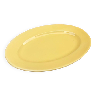 1950s yellow glazed ceramic serving dish