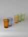Set of six hexagonal Murano glass glasses handmade by Carlo Scarpa.