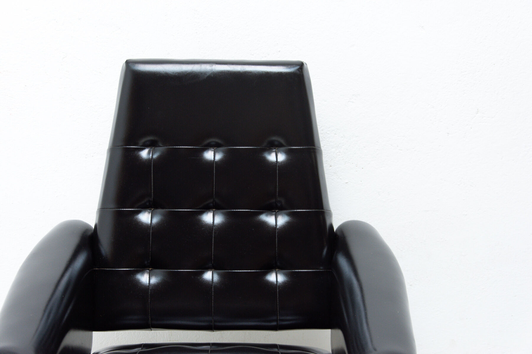 Pair of leather swivel armchairs from UP Zavody, 1970´s